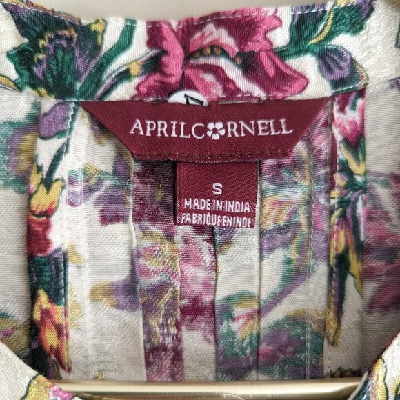 April Cornell Floral Button down blouse - Picture 6 of 8